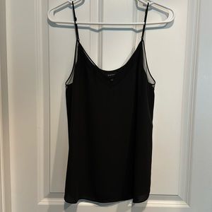 Babaton Black Silk-Crepe Spaghetti Strap Tank Top